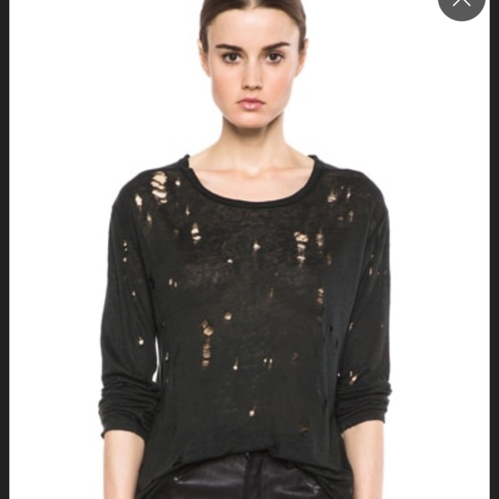 IRO “Marvina” 100% Linen Top in Dark Green (Size 8)